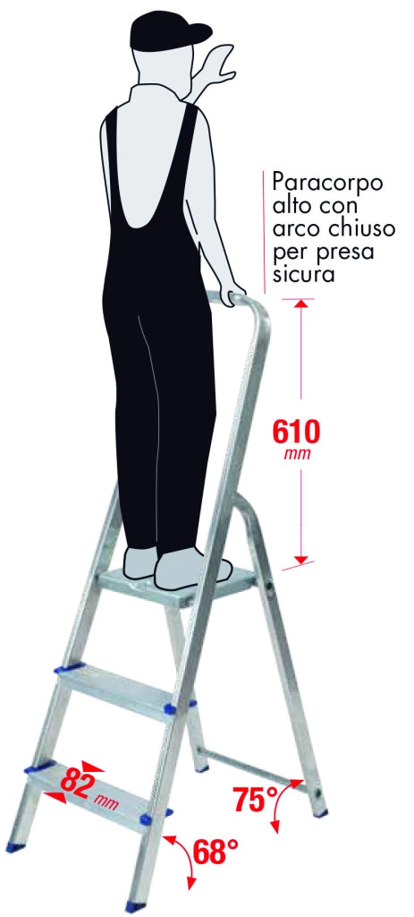 Facal SCALA IN ALLUMINIO ALFA 3 gradini