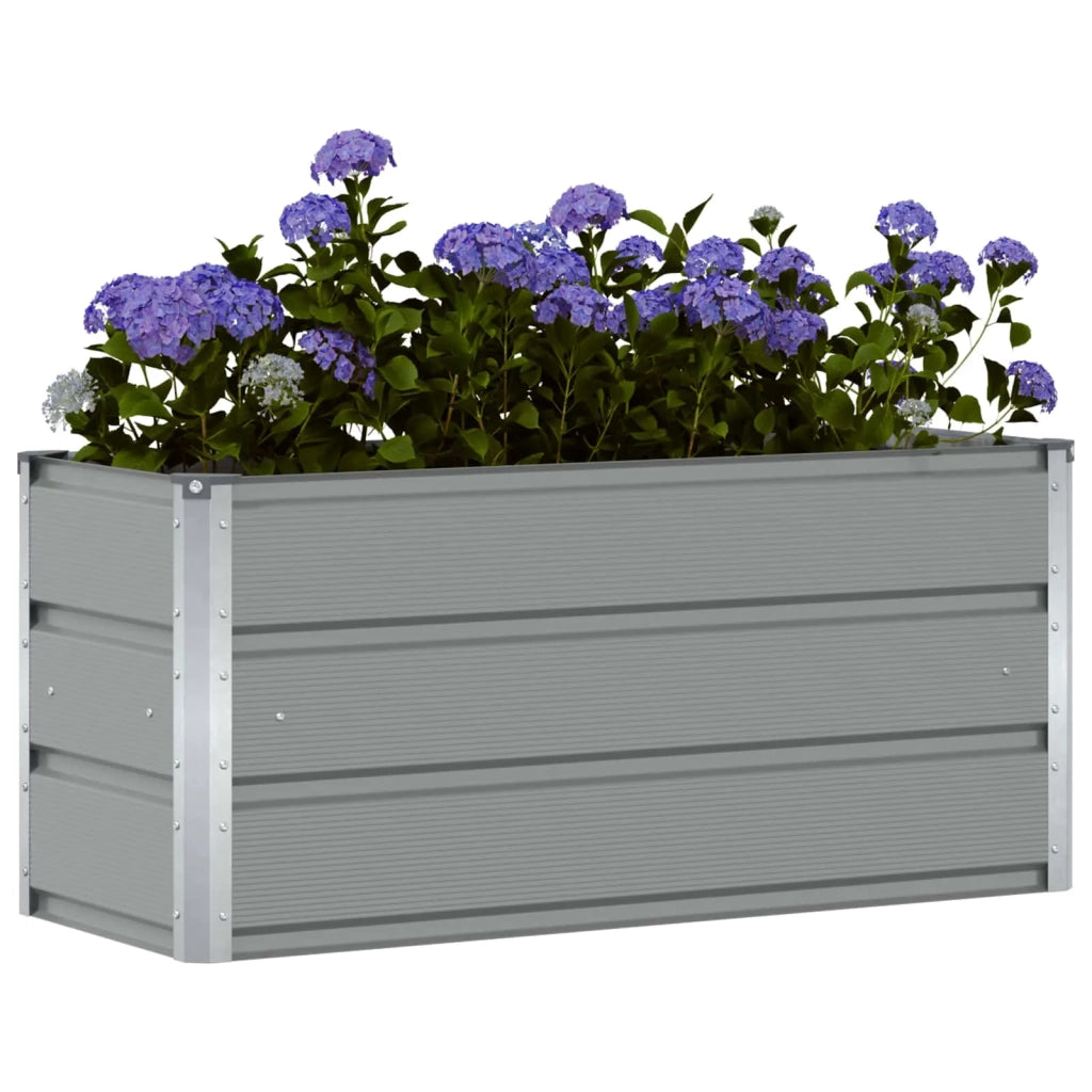 Fioriera Grigio chiaro 100 x 40 x 45 cm Acciaio