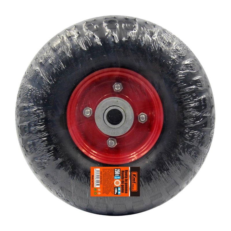 Ruota Pneumatiche con Boccola 4PR Capacita Peso Fino 136Kg Diametro 250mm x Spessore 70mm Max 30PSI Ricambio per Carretto e Carriola