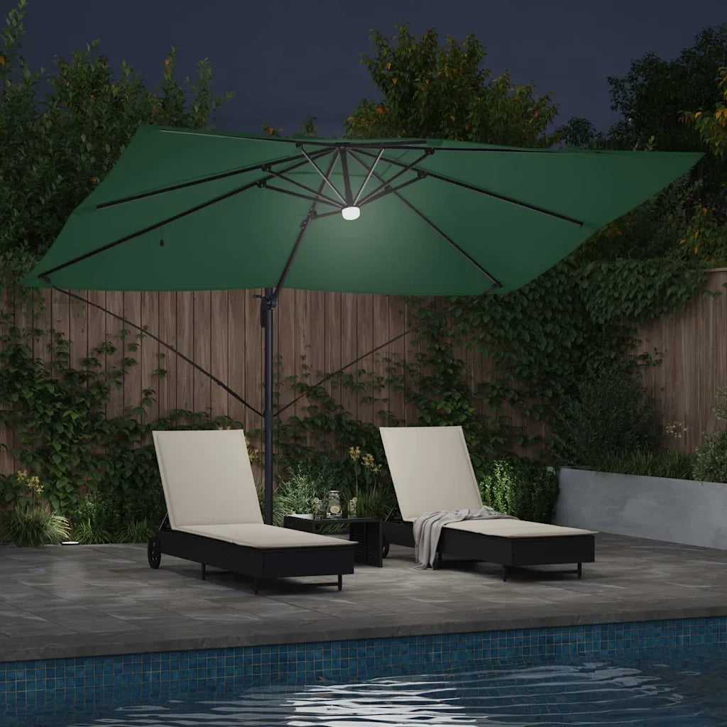 Ombrellone Verde 351 x 250 x 253 cm Poliestere e Alluminio 42003360