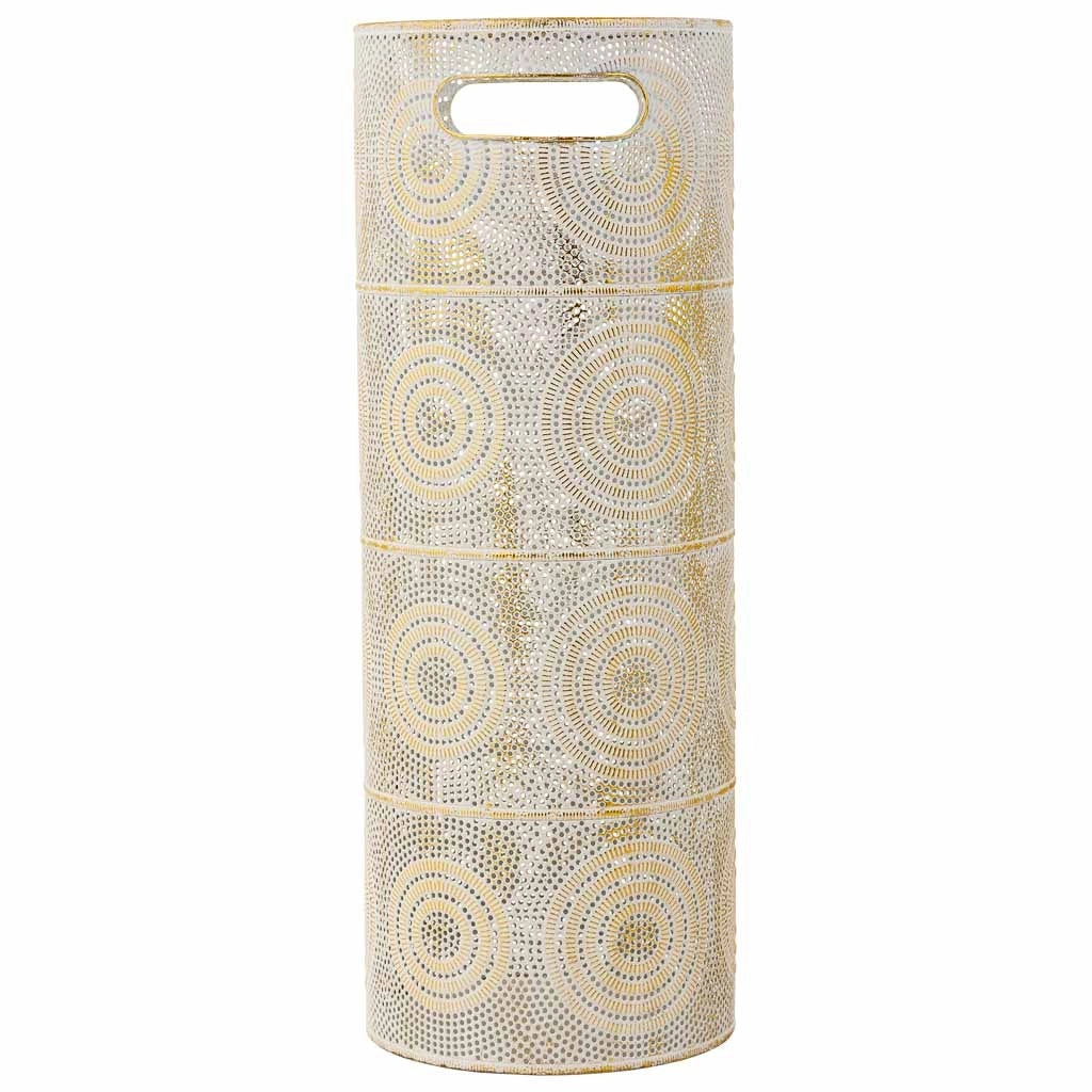 Portaombrelli tondo in metallo dorato 20x20x53h