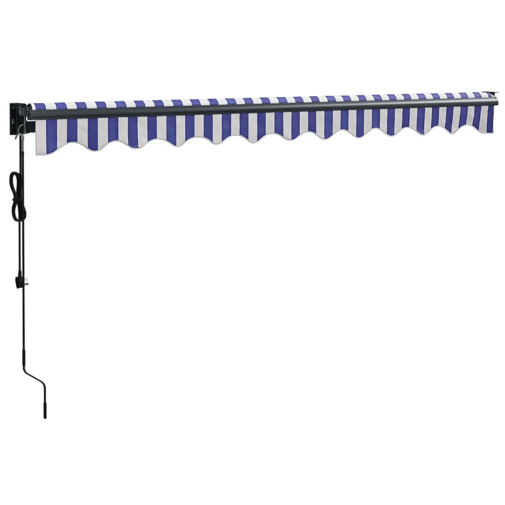 Tenda Sole Automatica Retrattile Blu e Bianca 3x2,5 m 3154496