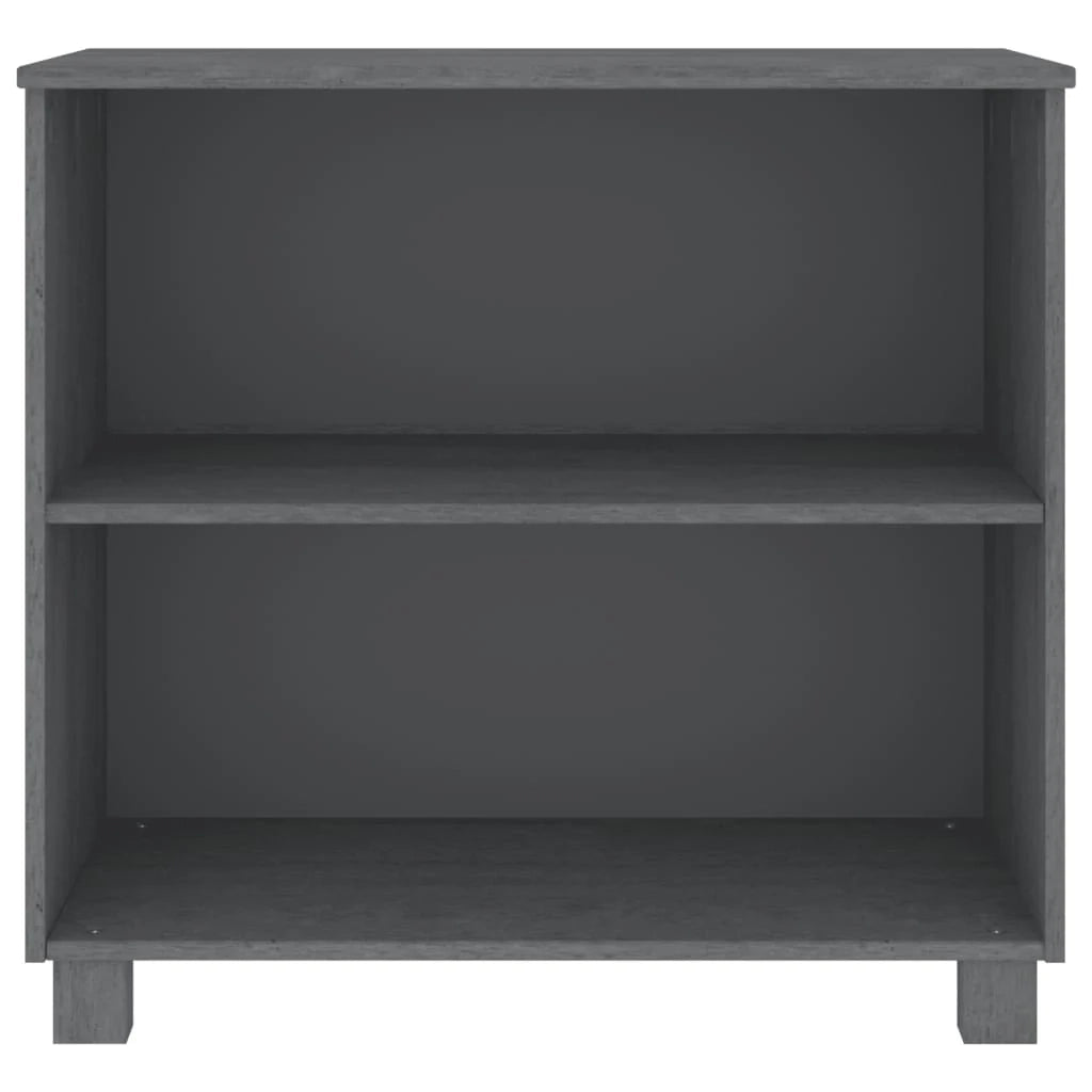 Buffet credenza cassettiera armadio mobile contenitore organizer cucina soggiorno scuro 85 x 35 x 80 cm legno massello di pino grigio 02_0032168