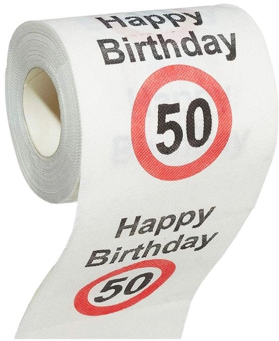 Toilette in doppia carta - 20 m di lunghezza - Regalo di compleanno - Decorazione - Stampa di compleanno - Regalo per compleanno