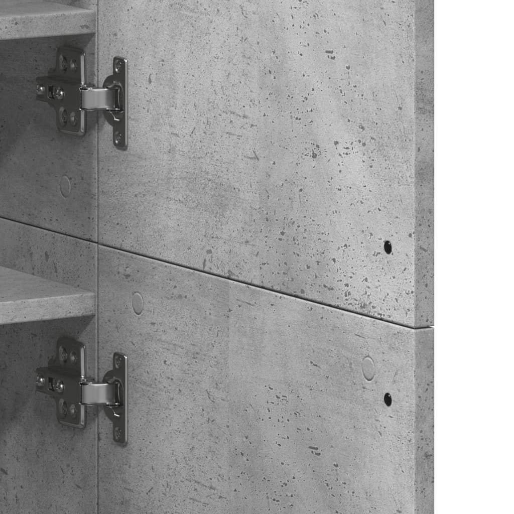 Scarpiera mobile contenitore per scarpe mobile per ingresso/corridoio/soggiorno 80 x 39 x 178 cm legno ingegnerizzato grigio 02_0021856