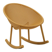 Sedia a Dondolo Ibiza Senape 66x88x80 cm in Polipropilene - Relax Moderno per Spazi Living - Serie 940