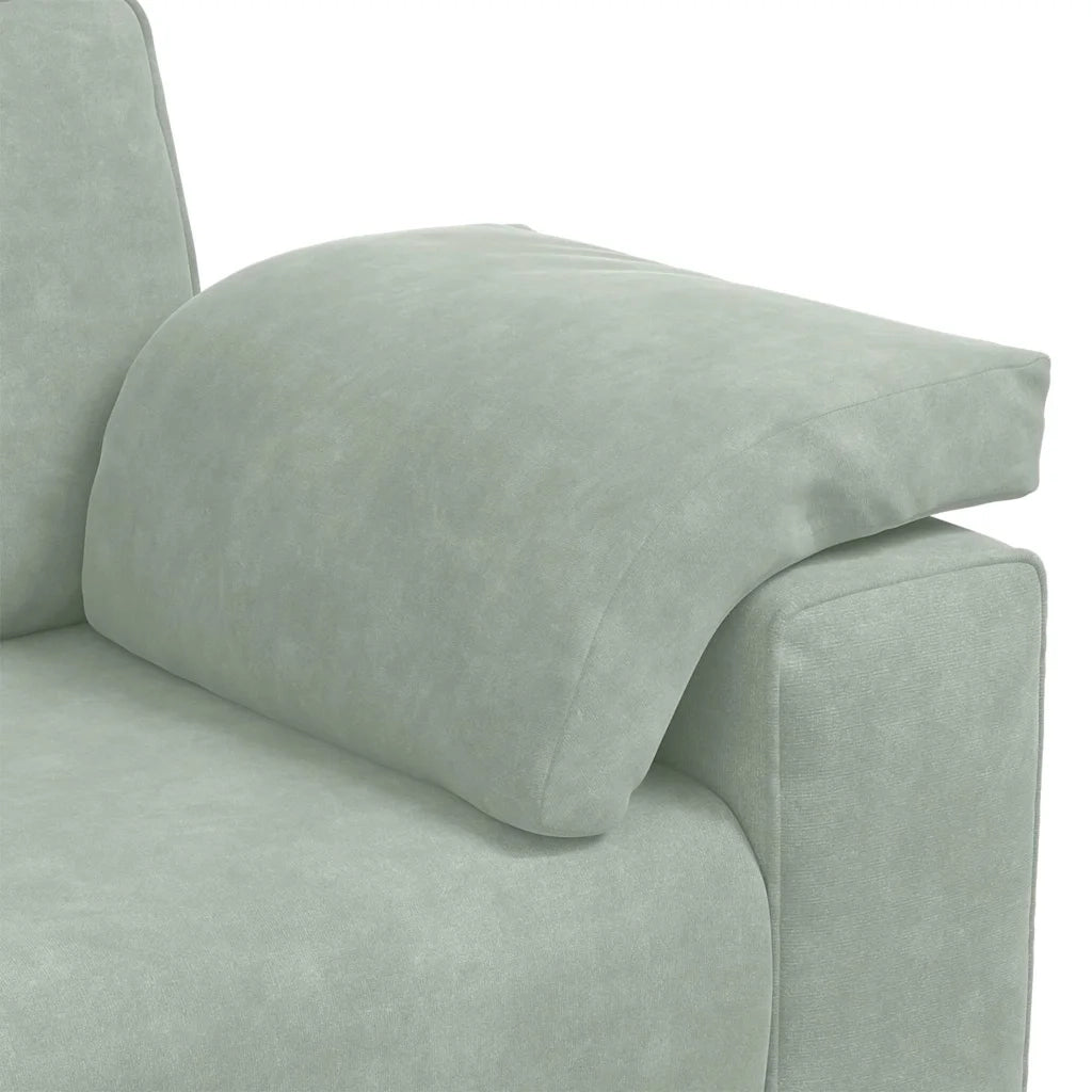Divano a 3 Posti Grigio Chiaro 220x77x82 cm in Velluto 4105277