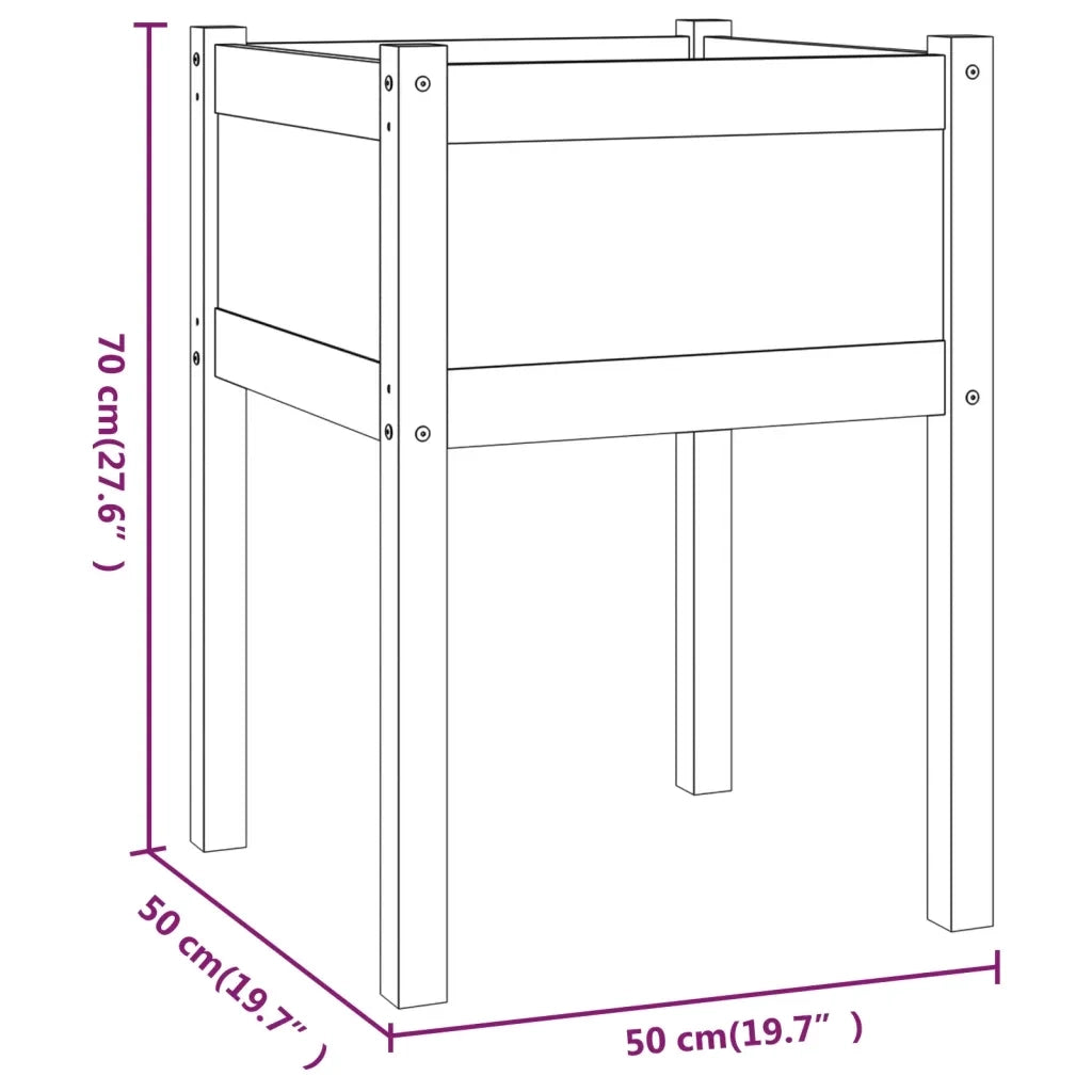 2 pz Fioriere | Cassetta per fiori | Vaso da Giardino 50x50x70 cm in Legno Massello di Pino