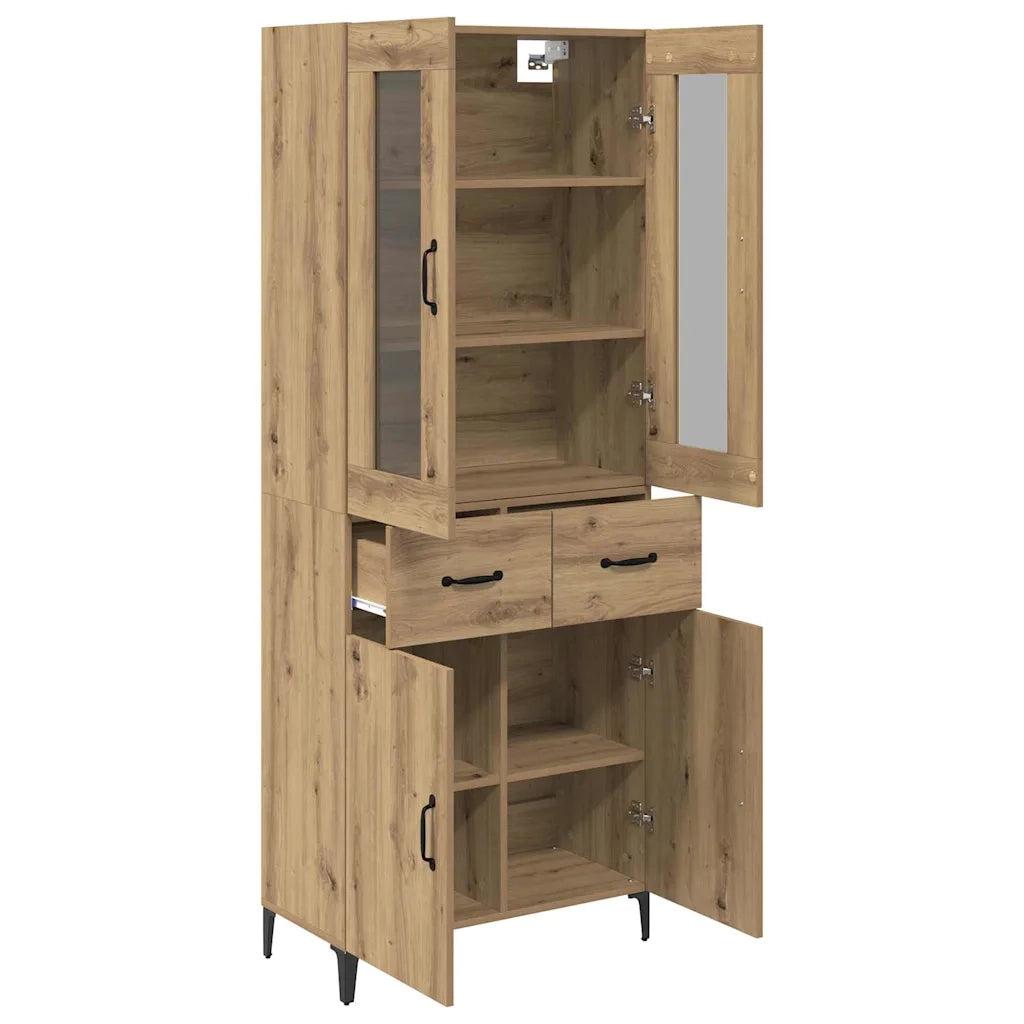 Credenza con Cassetto-Buffet-Armadio da cucina Rovere artigianale 69,5 x 34 x 180 cm 462307