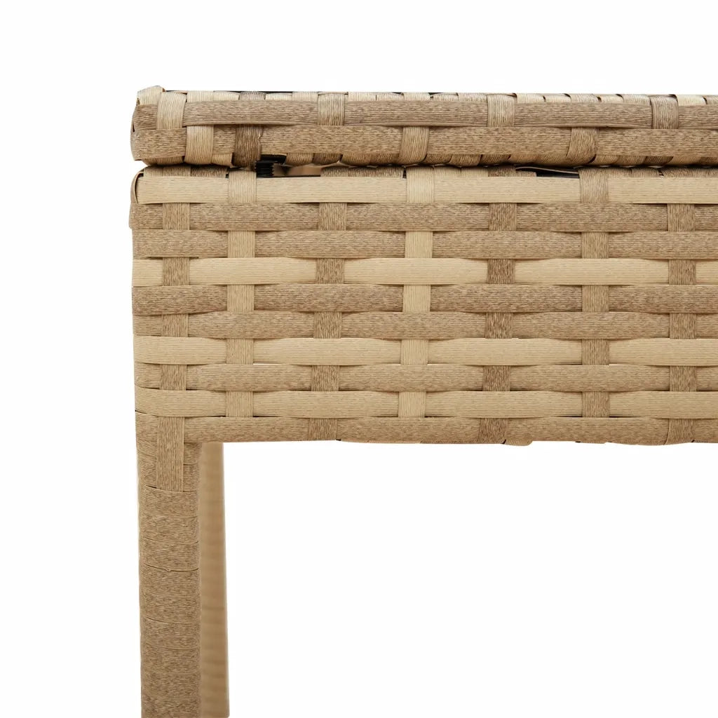 Lettini Prendisole 2 pz con Baldacchino e Tavolino Polyrattan 3261572