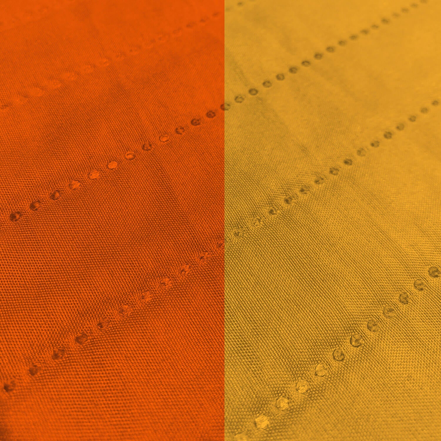 Copridivano Impermeabile Trapuntato 1 Posto Double Face in Microfibra Arancio/Giallo