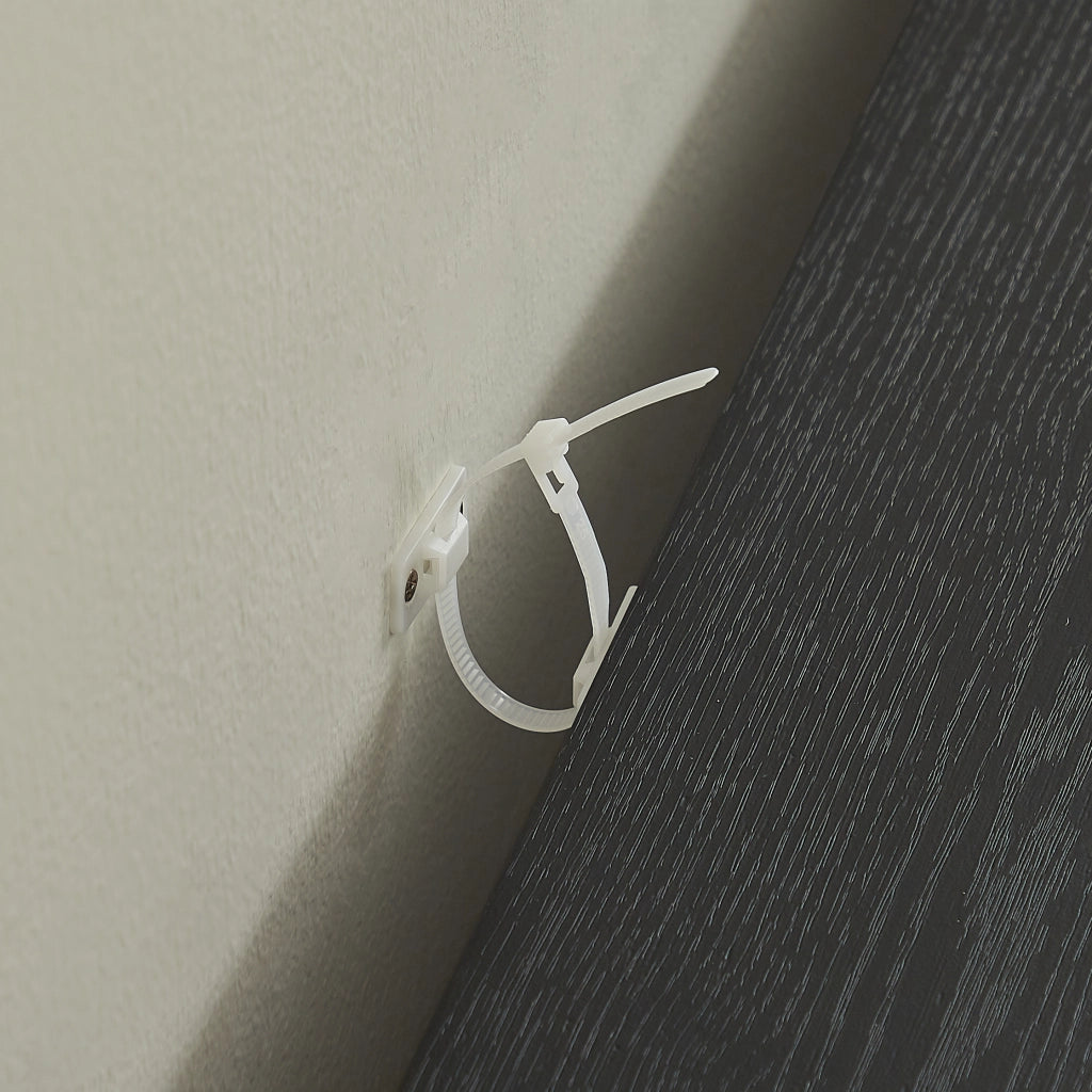 Consolle 150x35x85 cm con 2 cassetti e vano aperto in truciolare e MDF nero