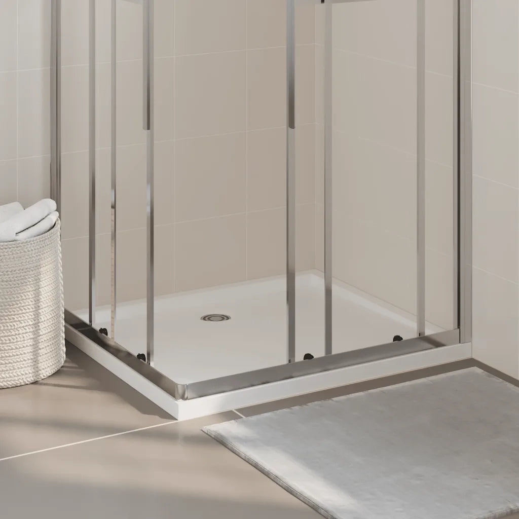 Piatto Doccia in ABS Rettangolare Bianco 80x90 cm CFW2375297