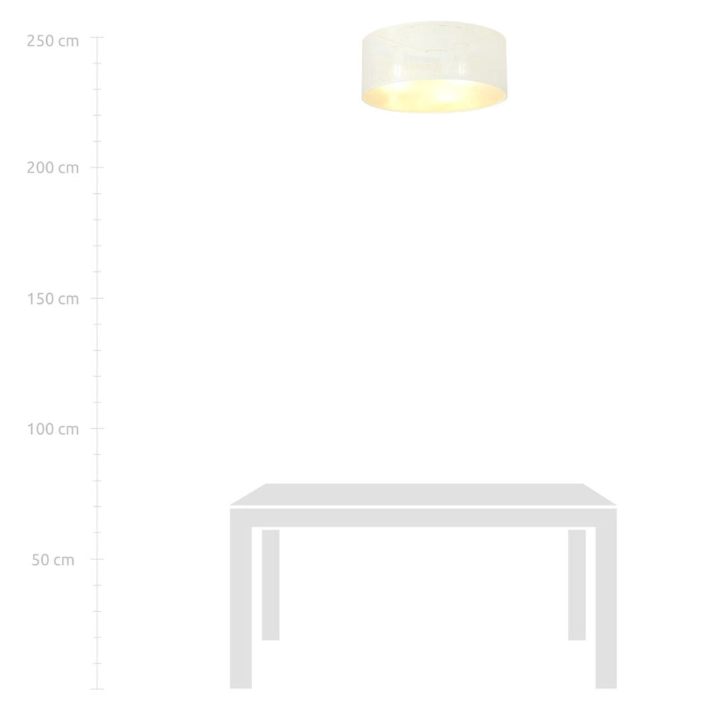 Lampada a sospensione Aston in acciaio bianco e interno oro