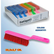 Trade Shop - 2pz Spazzola Con Manico In Plastica Pulizia Della Casa Mobili Polvere 35,5x3.7cm -