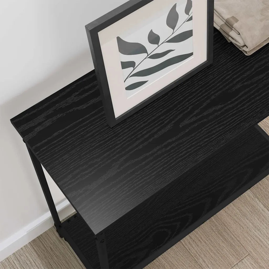 Tavolo consolle Rovere nero 75 x 30.5 x 75 cm Legno multistrato