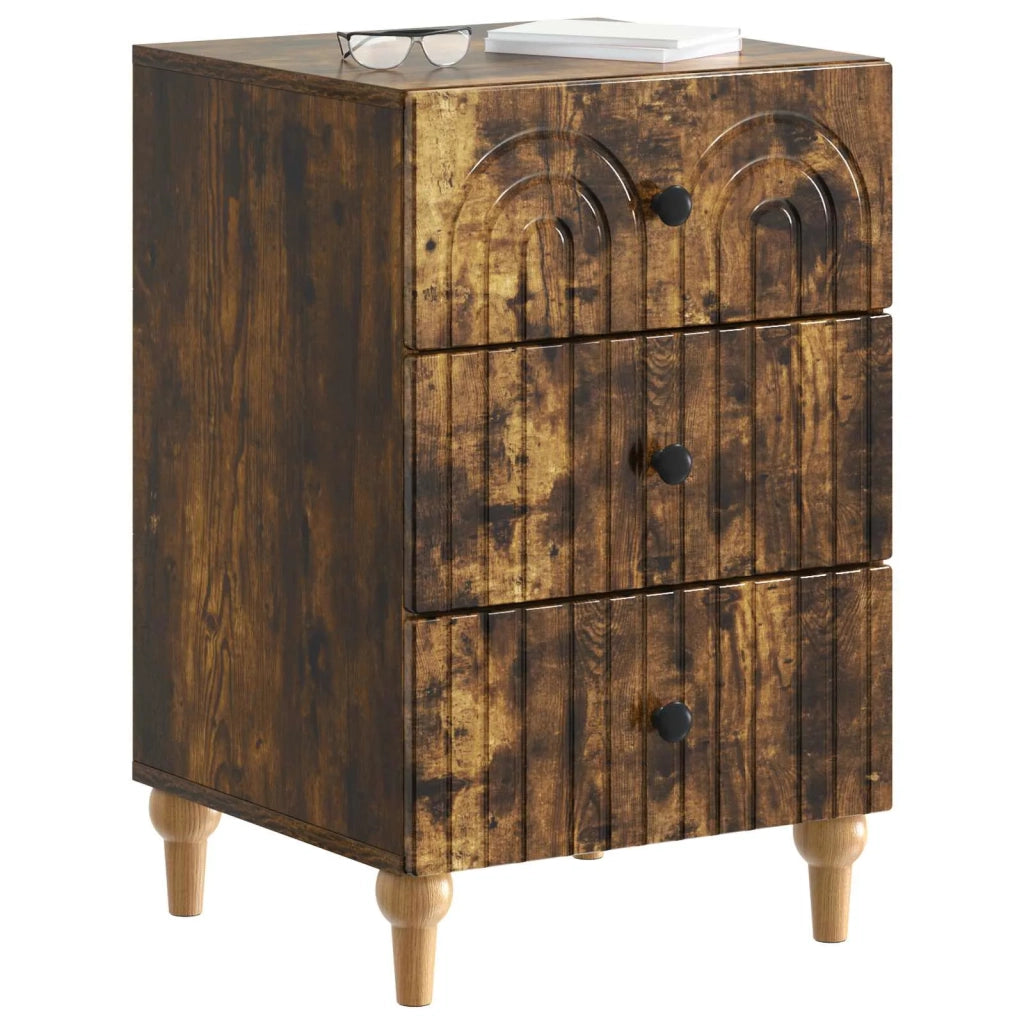 Armadio da Notte con cassetto Rovere Fumo 43x 41 x 66,5 cm 894100