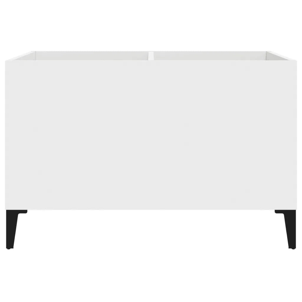 Mobile porta dischi classico e funzionale per soggiorno 74,5 x 38 x 48 cm legno bianco 02_0049207
