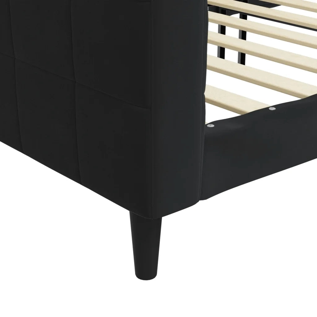 Letto da Giorno Nero 80x200 cm in Velluto 354005