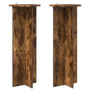 Supporto per piante | Sostegno per piante 2 pz Rovere Fumo ?40 x 100 cm