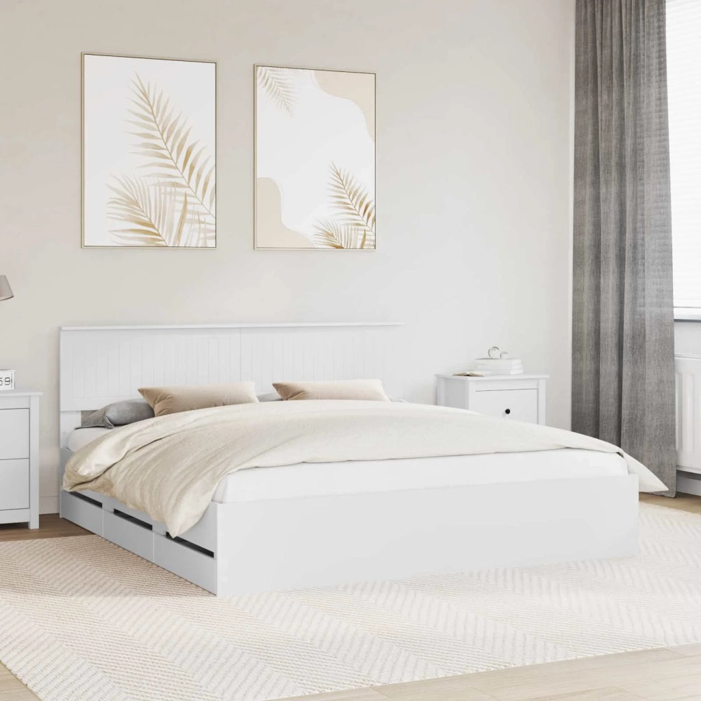 Struttura del letto Bianco 180 x 200 cm Legno Ingegnerizzato 3410679