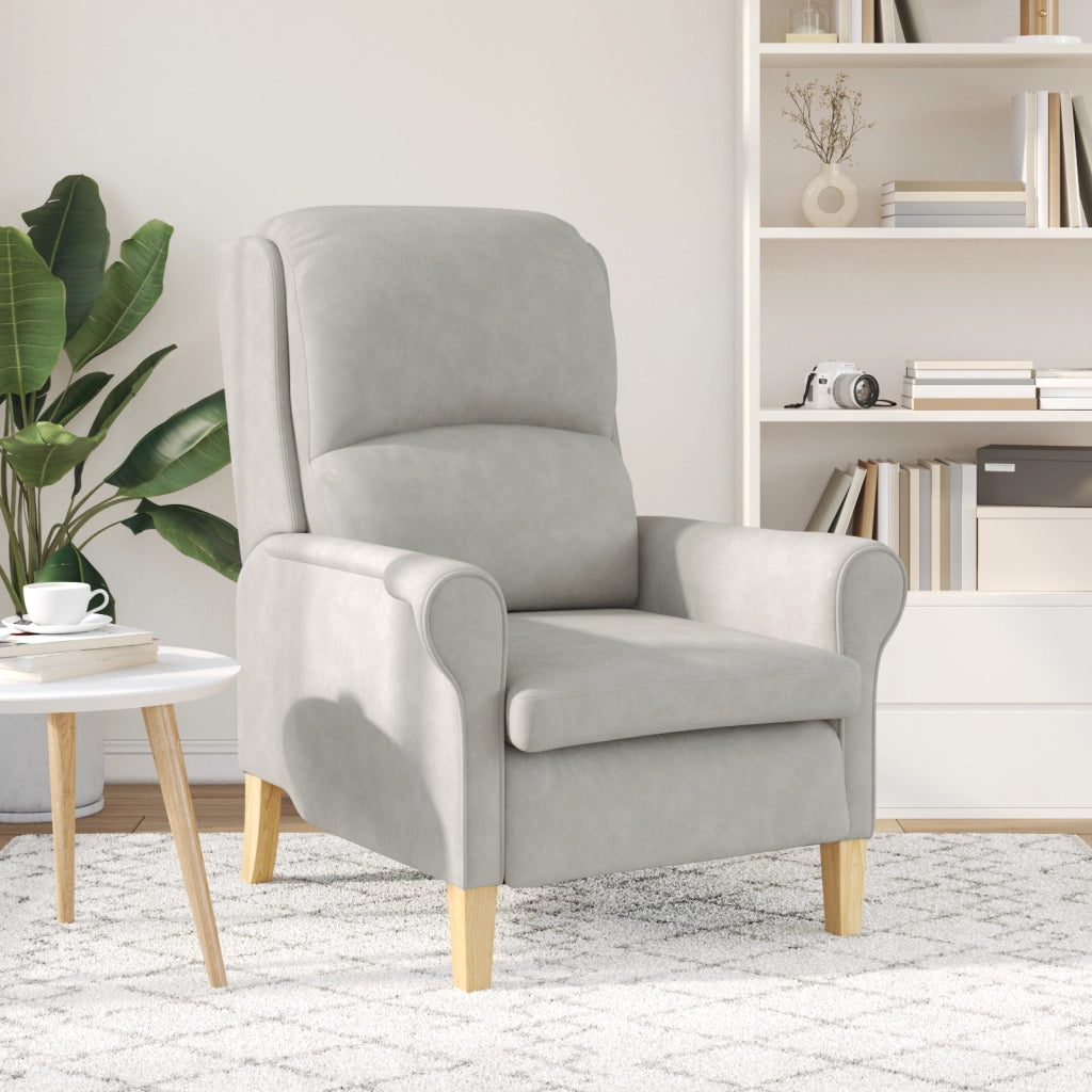 Poltrona Grigio Chiaro Grigio Chiaro Tessuto Standard Ergonomica