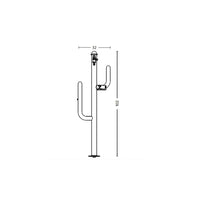 Fontana a Colonna Rubinetto Doppio in Ottone e Porta Tubo Arizona Belfer 42/ARZ Verde Acido