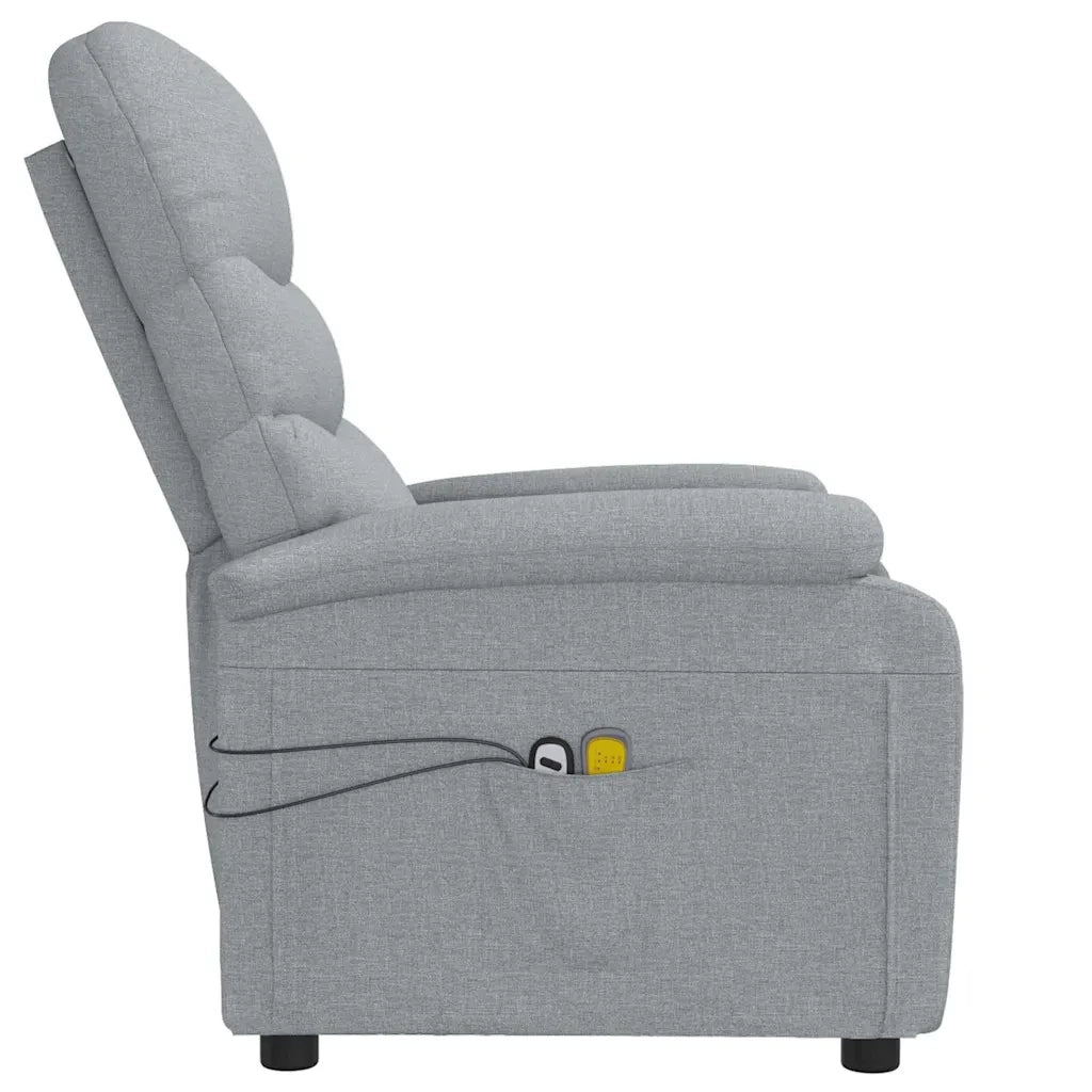 Poltrona Elettrica Massaggiante Grigio Chiaro in Tessuto cod mxl 52625