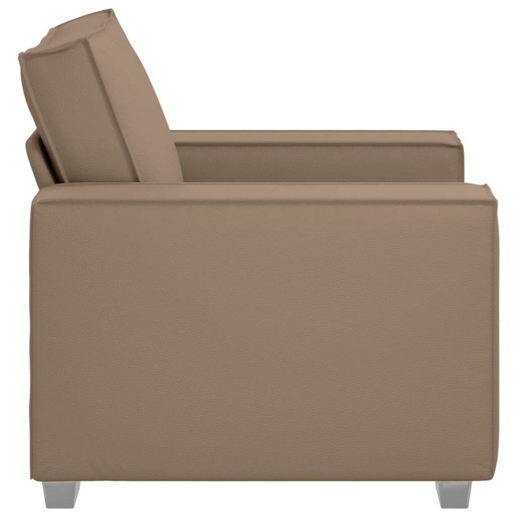 Sedia da soggiorno cappuccino  59 cm in pelle sintetica