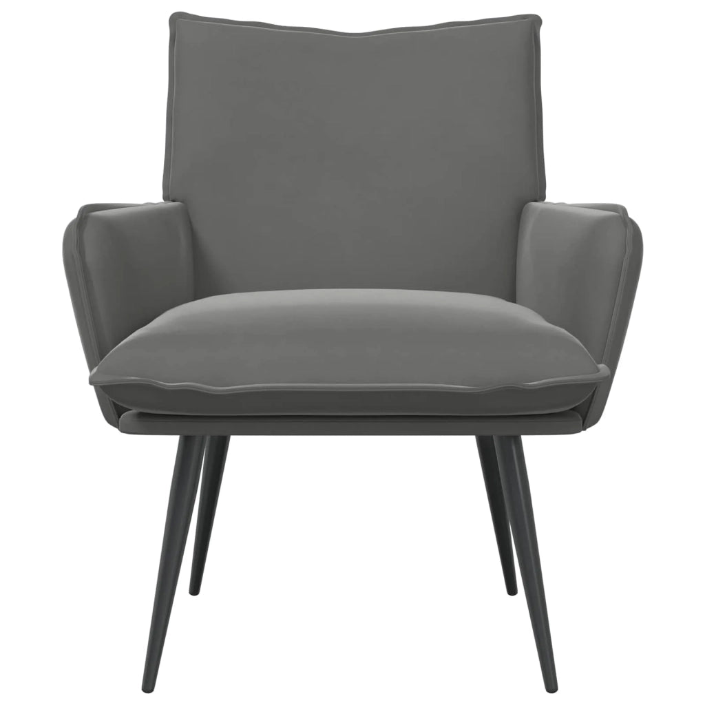 Poltrona Grigio Scuro Velluto 42047724
