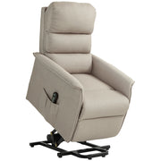 Poltrona Alzapersona Elettrica Reclinabile con Poggiapiedi e Telecomando ¨C Zephmum ¨C Beige