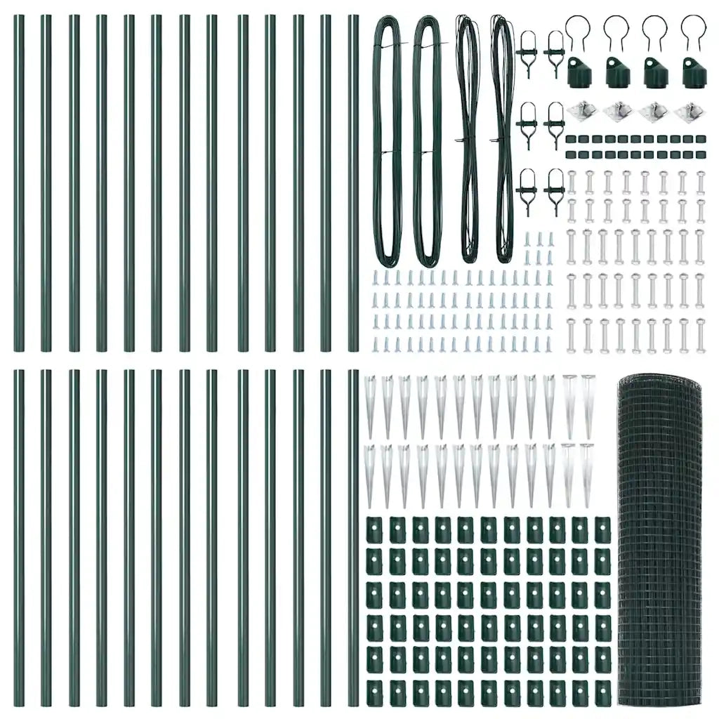 Palo della recinzione Verde 50 x 0,6 m (maglia 12 x 12 mm)