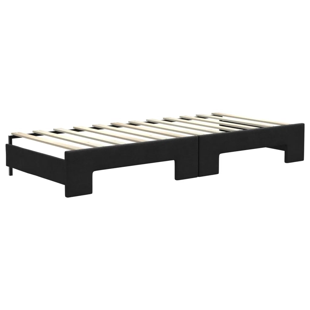 Divano Letto con Letto Estraibile-Sofa Letto-Daybed Nero 80x200 Tessuto 236556