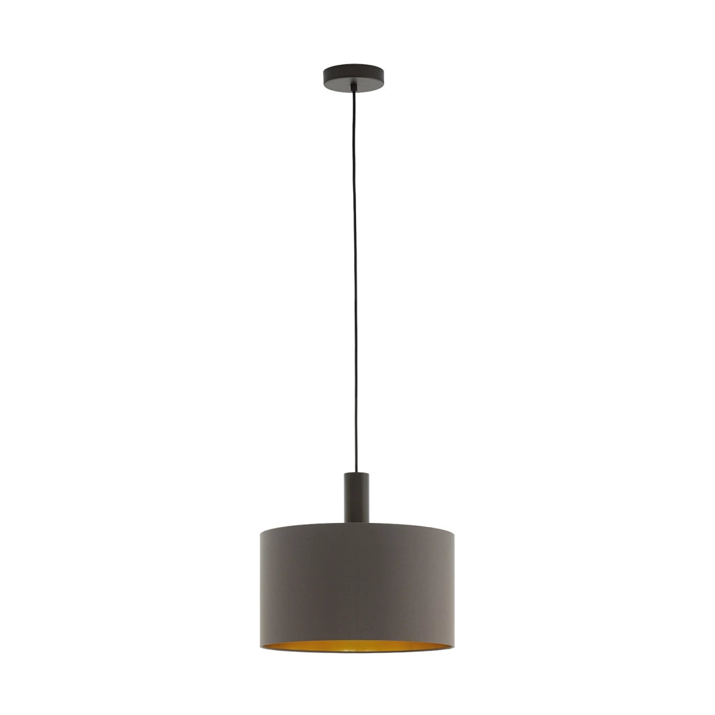 Lampadario A Sospensione Contemporaneo Concessa 1 Acciaio Marrone Oro 1 Luce E27