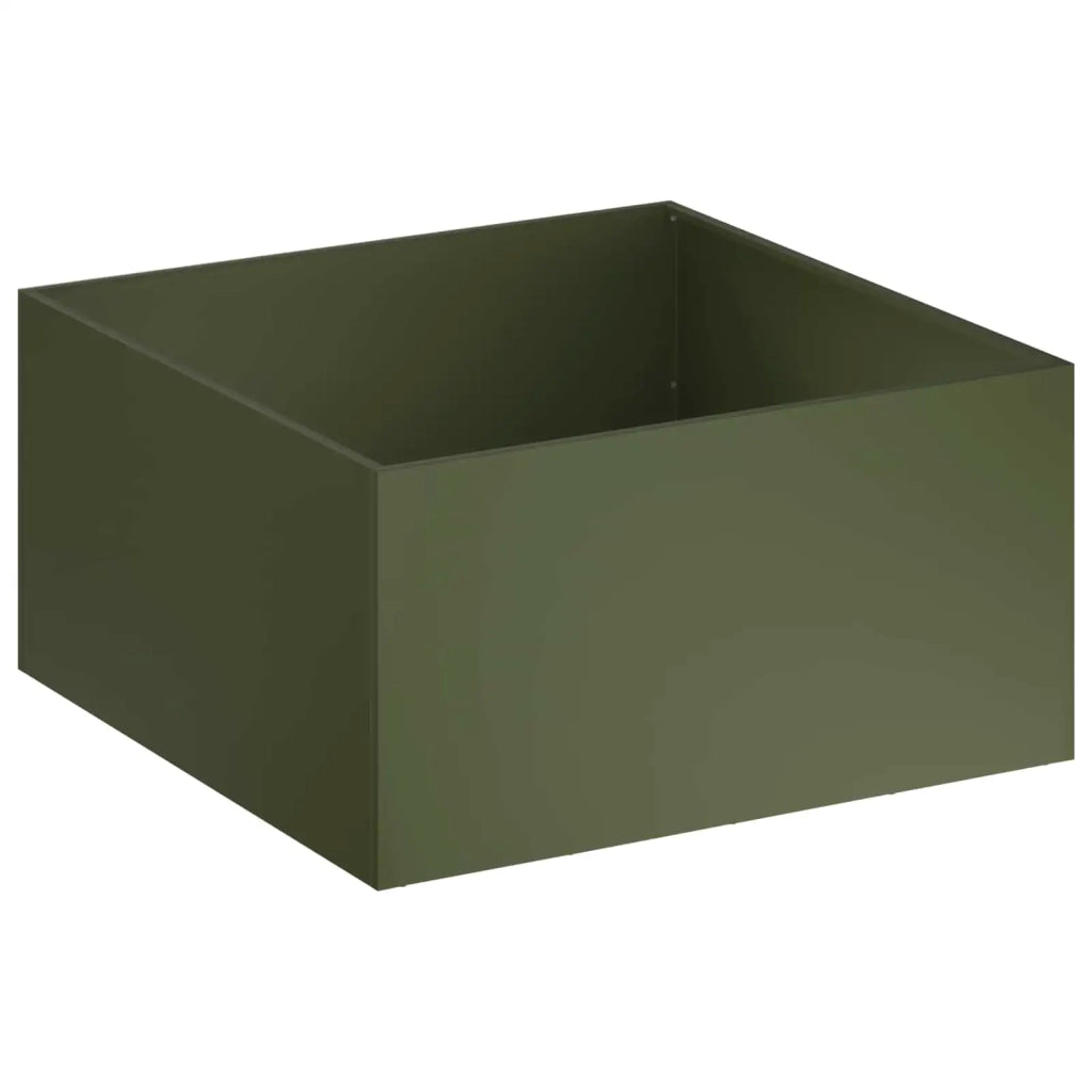 Vaso da giardino 2 pz Verde Oliva 80 x 80 x 40 cm 8005113