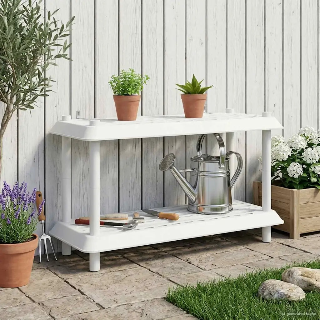 Unità di scaffalatura 2 livelli 100 x 40 x 55,5 cm PP Bianco 8011742