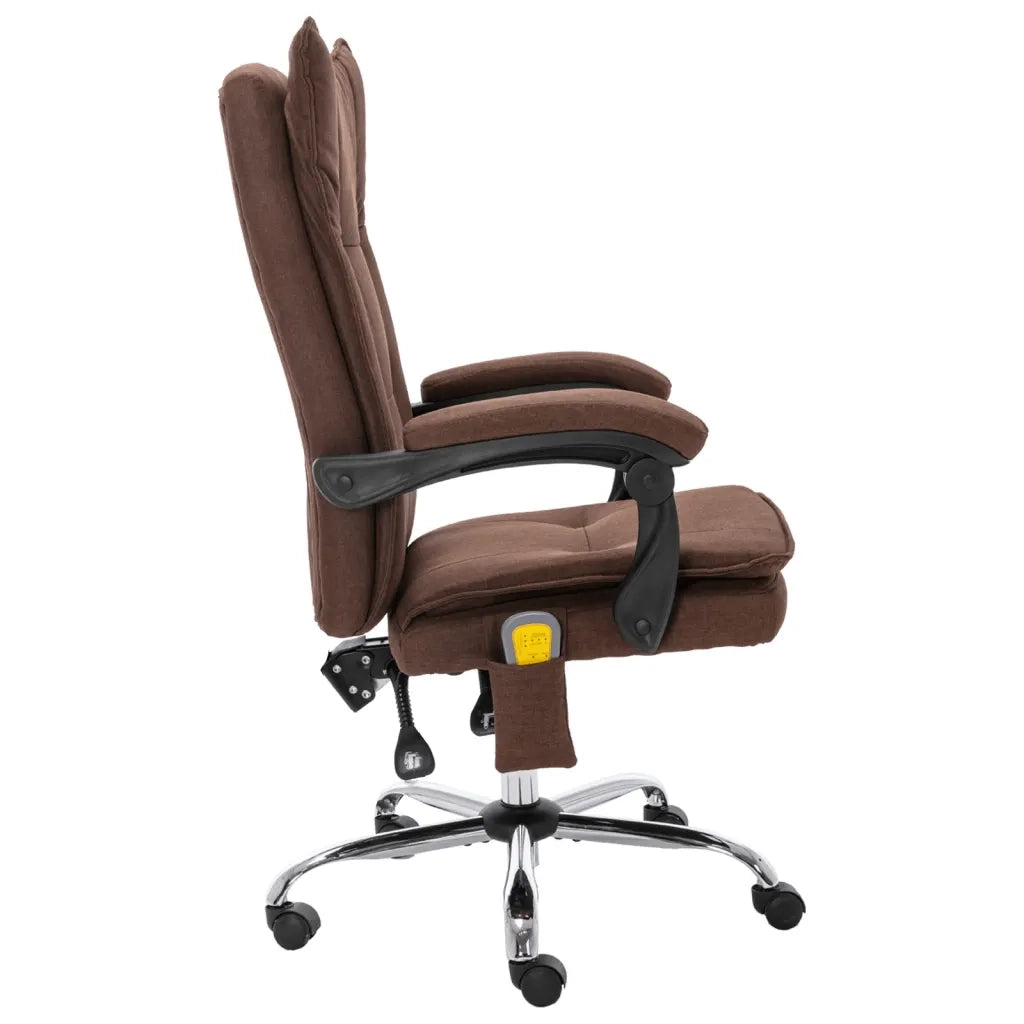 Sedia Massaggiante da Ufficio Marrone in Tessuto cod mxl 22985