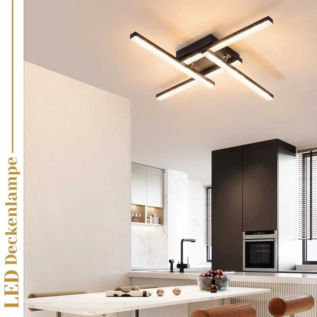 ZMH Lampada da soffitto LED 4 fiamme 20W luce bianca calda per camera letto soggiorno corridoio