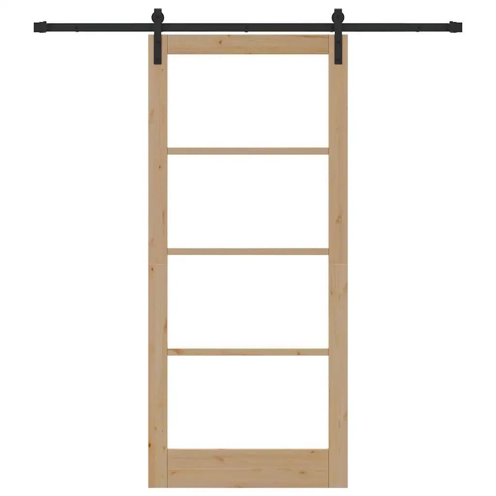 Porta scorrevole ORKDAL Naturale e Nero 93 x 211 cm 3331869