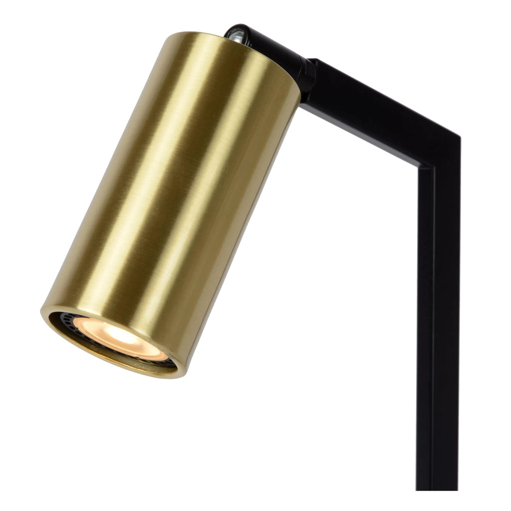 Lampada da scrivania spot nero oro GU10 Sybil Lucide