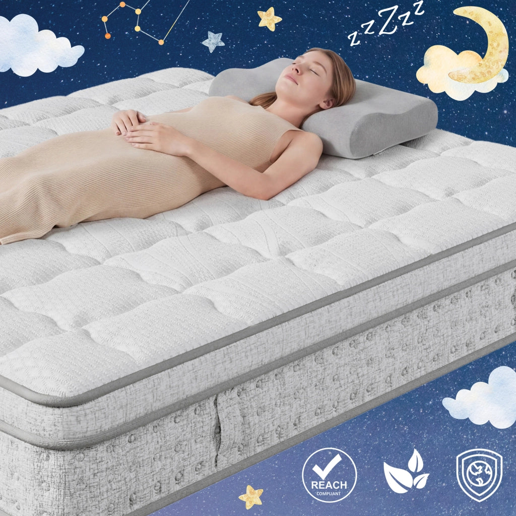 Letto imbottito contenitore 140x200 cm con USB; LED e materasso; grigio