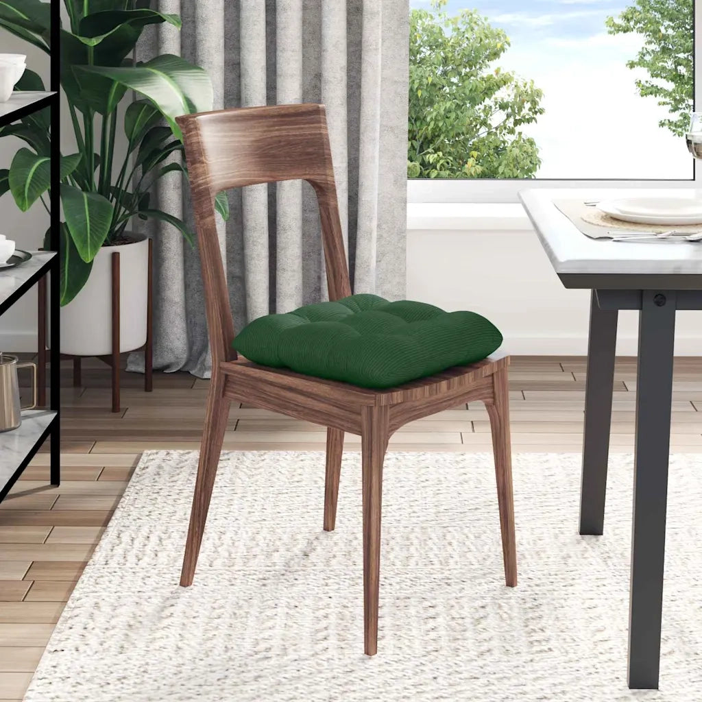 Cuscini per Seduta 4 pz | Cuscini per sedie Verde Scuro 45 x 45 cm