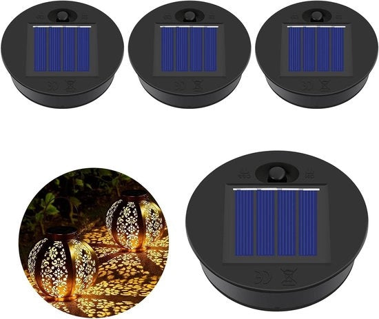 Componenti di Riserva per Lampade Solari - 4 Pacchi: Lampade a LED, Pannelli Solari, Lampade da Terra - 7cm