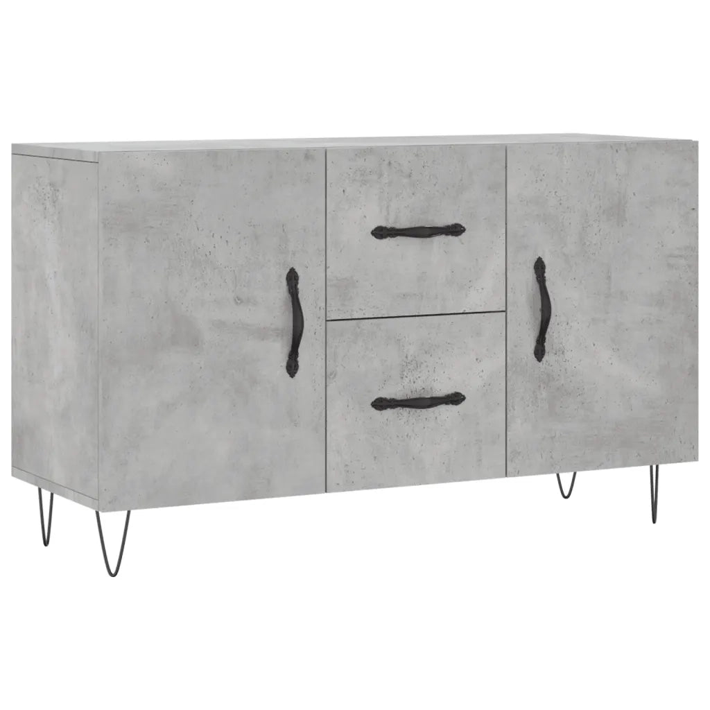Credenza | Madia | Buffet da pranzo | Armadio da pranzo Grigio Cemento 100x36x60 cm in Legno Multistrato