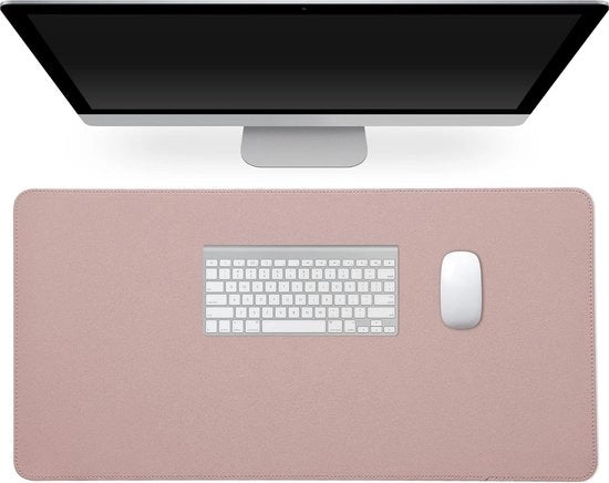 Sostegno per scrivania in imitazione di pelle - 60 x 30 cm - Per mouse, tastiera, laptop - Sostegno per scrivania in rosso vintage