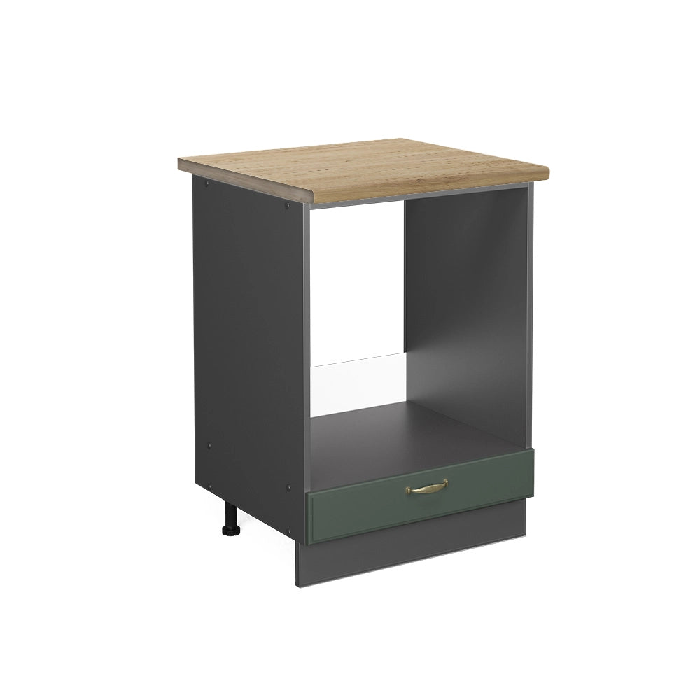 Mobile per forno da incasso Fame-Line Verde-oro rustico/Antracite 60 cm, PL Rovere Vicco