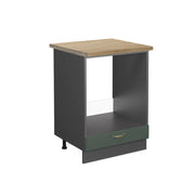 Mobile per forno da incasso Fame-Line Verde-oro rustico/Antracite 60 cm, PL Rovere Vicco