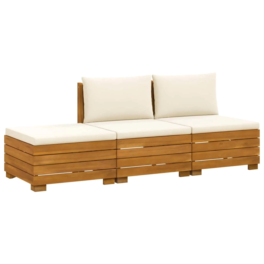 Set di divani da esterno con cuscino 3 Pezzo Marrone 3403096