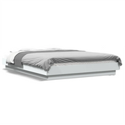 Letto matrimoniale | Letto per adulti | Giroletto Bianco 120x190 cm in Legno Multistrato