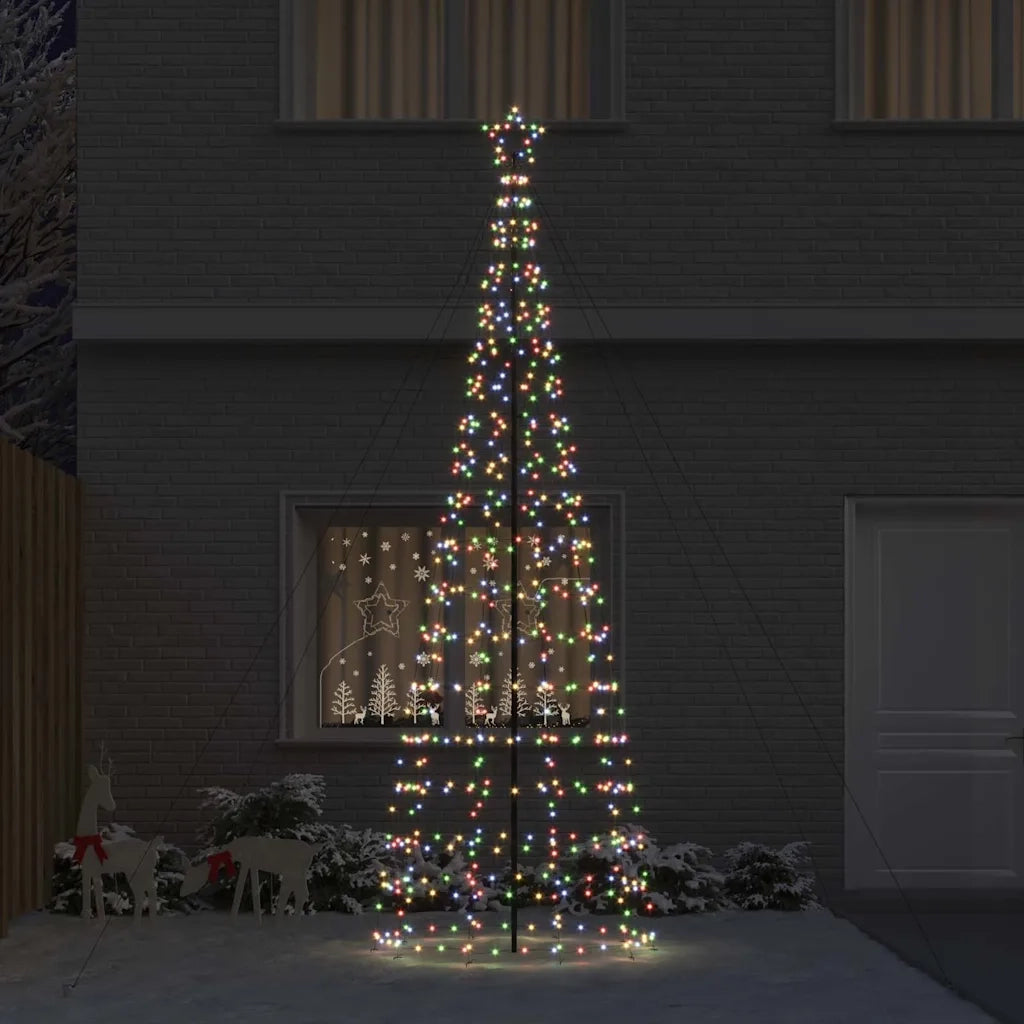 Albero di Natale LED con picchetti per il terreno 400 cm Ferro
